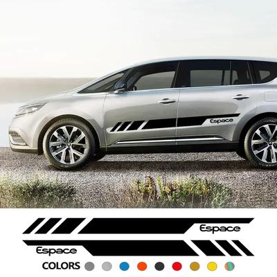 Боковые наклейки на двери автомобиля для Renault Espace 3 4 5, полосы на бок фургона, чехол, аксессуары для тюнинга авто, графика, виниловая пленка, декоративные наклейки
