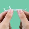 195-100Pcs Small-Pack Ultra-Fine Dental Floss Picks (High-Molecular, Bow-Shaped, Durable