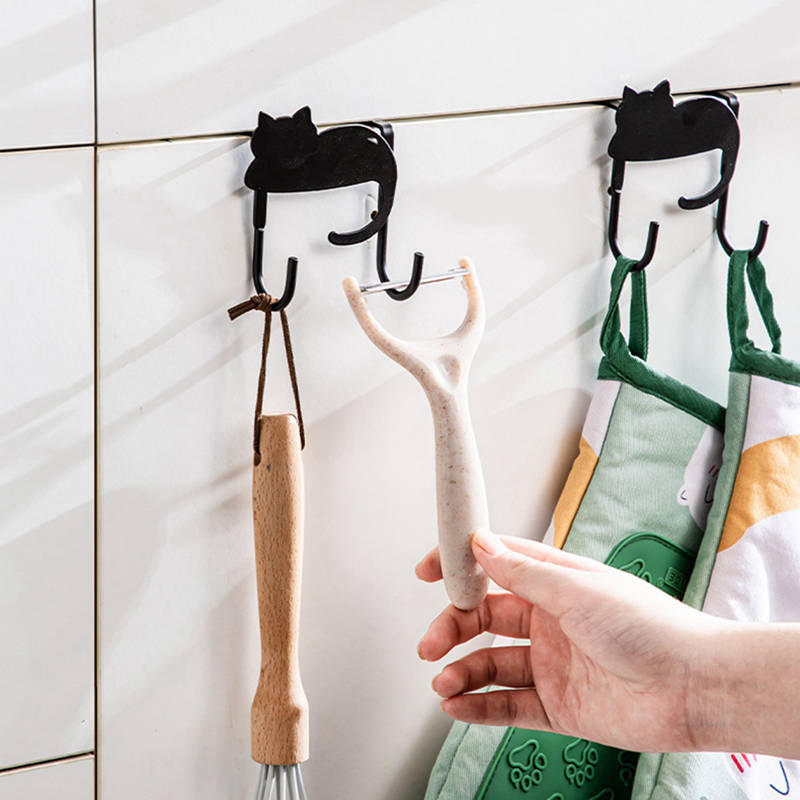 Вешалка для шкафа Милая кошка Без дырокола Вешалка для ящика Маленькая вешалка Вешалка для пальто