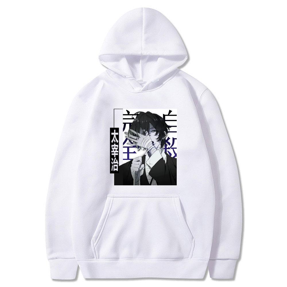 Толстовки с принтом японского аниме Bungou Stray Dogs, супер крутая толстовка с капюшоном Dazai Osamu, мужские модные свободные толстовки с капюшоном