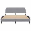 Dover  Bed Frame Light Grey 140x200 cm Fabric