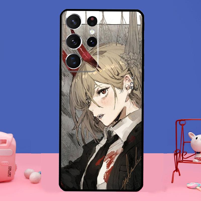 Чехол с изображением бензопилы «Человек ужасов» в стиле аниме для Samsung Galaxy S20 FE S21 Ultra Note 20 S8 S9 S10 Note 10 Plus S22 Ultra