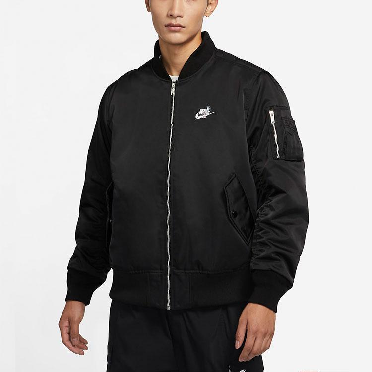Nike Повседневная спортивная хлопковая куртка с длинным рукавом, мужская верхняя одежда, черная DD6506-010