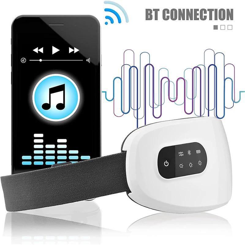 4D Массажер для глаз Умный Вибрационный прибор для ухода за глазами с воздушными подушками Горячий компресс Bluetooth Очки для массажа глаз Усталость против морщин Уход