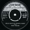 7-дюймовая пластинка РИКИ НЕЛЬСОН - Hello Marylou Goodbye Heart / Trave 45HLP9347 London Records, 1961 UK Рок Б/У