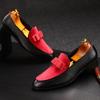 Fashion Hot9 Luxury Bowknot Dress Shoes Male Flats Loafers Black Patent Leather Red Suede Loafers Men Formal Wedding Shoes Men Formal