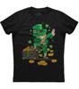 St Patricks Day Dabbing Leprechaun Boys Mens Short Sleeve Cotton Black Tshirt
