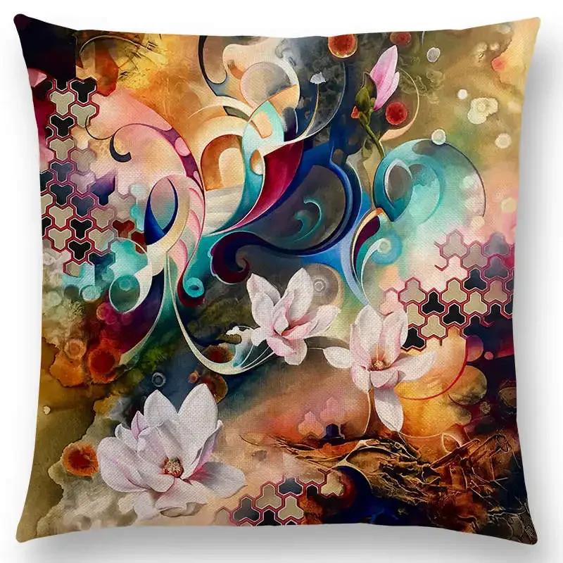 Новая d напечатанная великолепная абстрактная картина скульптура таинственный узор фантастическая наволочка для дивана наволочка для подушки