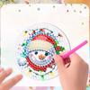 6Pcs Acrylic Christmas Elements Fridge Stickers Diamond Art Magnets Decals Diamond Painting Fridge Magnet for Car Mailbox Decor