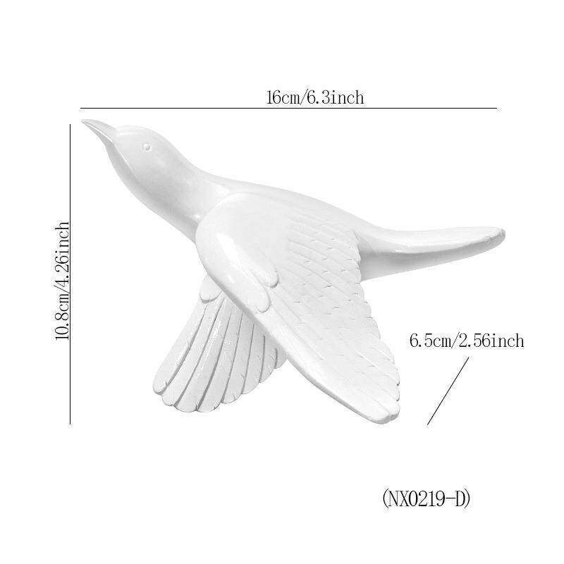 European-style Three-dimensional Bird Wall Decoration Swallow Wall Hanging Abstract Animal Ornaments Home Wall Decoration