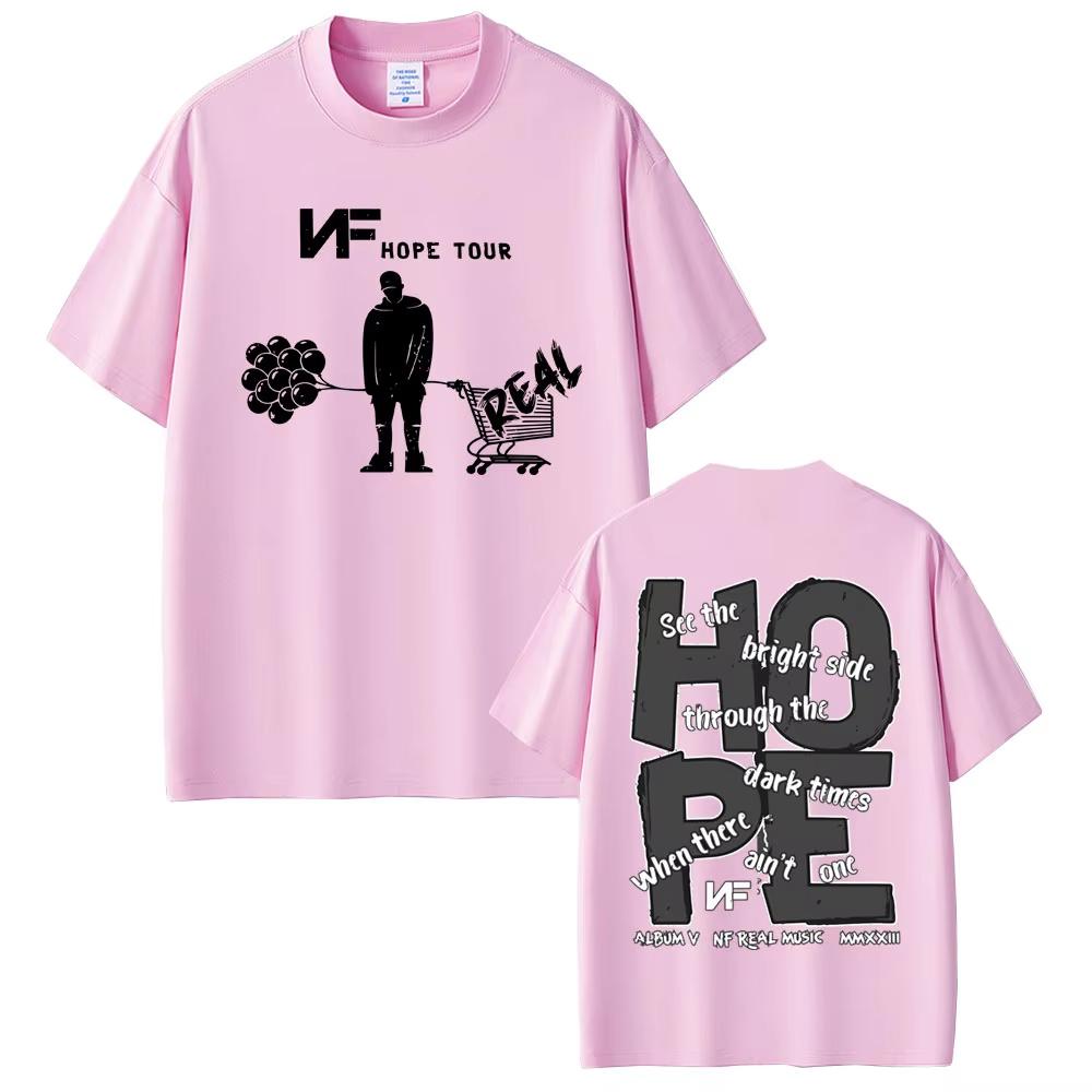 Футболка Rapper NF HOPE Real Tour для мужчин и женщин, модная, хип-хоп, поп-музыка, с коротким рукавом, мужская, повседневная, из чистого хлопка, винтажные футболки