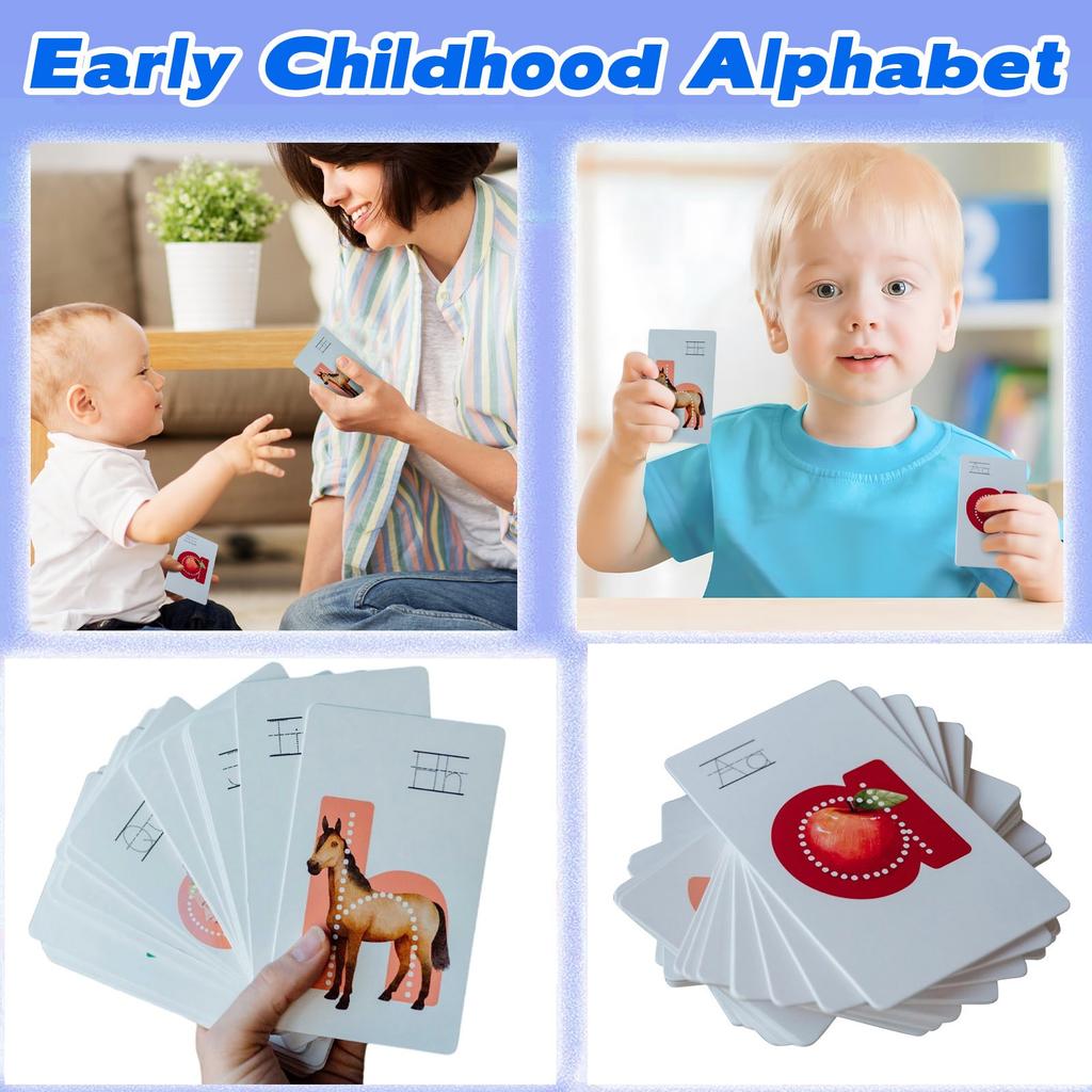 Children's Early Childhood Education Learning Letter Pronunciation 26 Letter Shapes And Colors Early Childhood Education Flash Cards