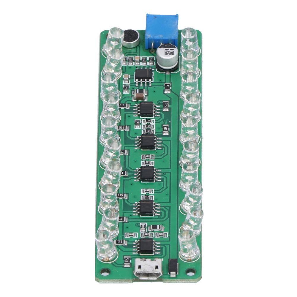 LED Display VU Meter Voice Control LED VU Meter Module LED Indicates RGB Bar Professional Sound