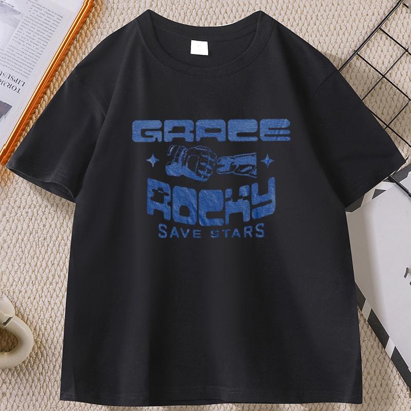 Grace Rocky Save Stars T Shirt Project Hail Mary Tshirt Rocky Alien Friendship Sci-Fi Space Graphic Tee Book Lover Clothing