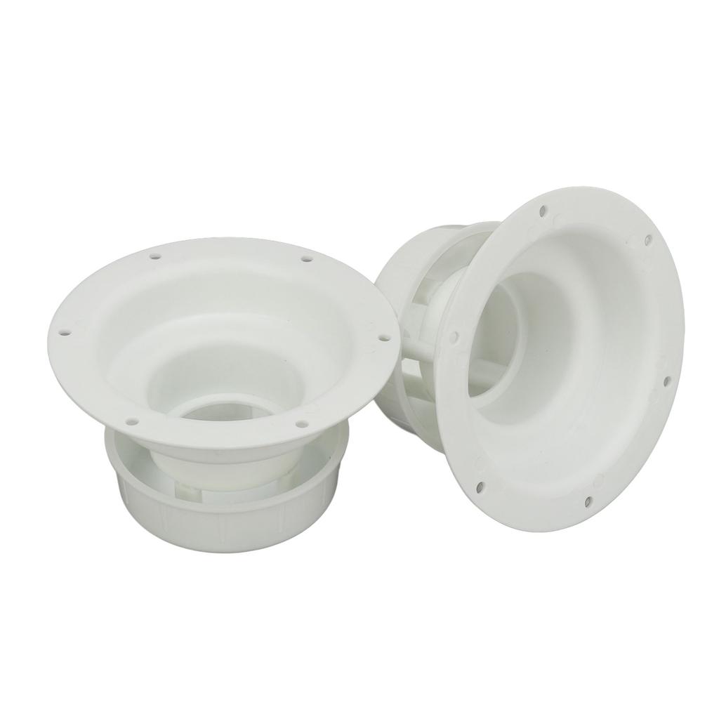 2PCS RV Plumbing Vent Caps Prevent Leaks Camper Roof Sewer Vent Cover Caps for Trailer 1 to 2‑3 8 Inch Pipes White