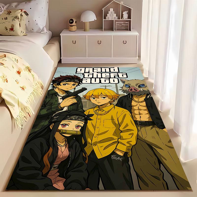 Anime Characters Gang Style suitable as a non-slip mat for the living room or bedroom sofa