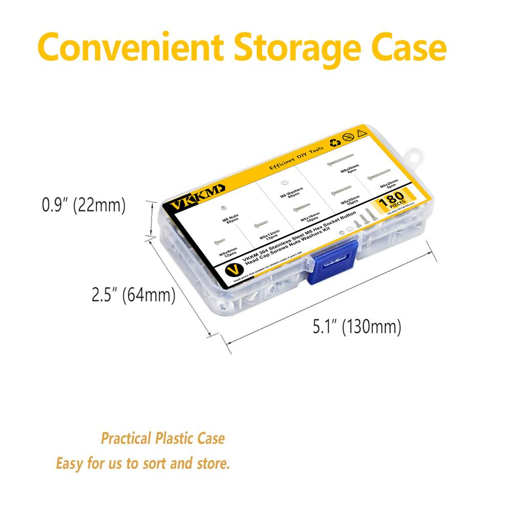 180 винтов с полукруглой шестигранной головкой, гайки-кнопки, комплект шайб, M5x (8/12/16/20/25/30) мм болты из нержавеющей стали, n
