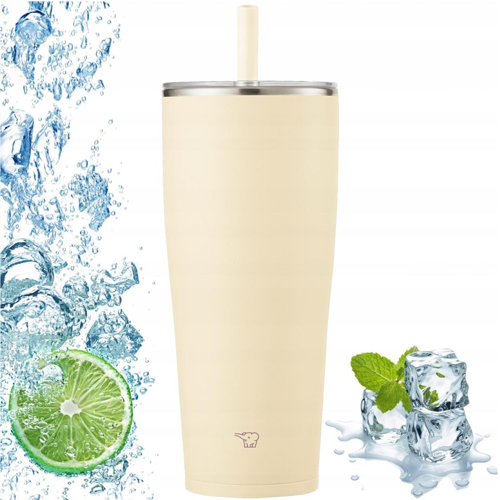 Thermal mug with a straw for cold drinks ZOJIRUSHI SX-HA89H-CM 890ml Beige