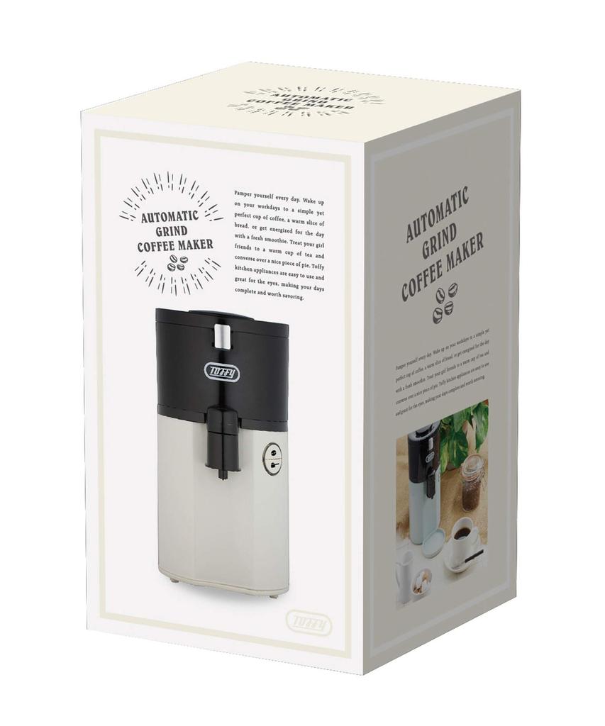 Полностью автоматическая кофеварка с мельницей Кофемолка для молотого кофе Домашнее кафе ретро милый [Toffy] K-CM2 (пепельно-белый) К-CM2-AW