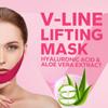 Маски для лица с V-образной линией, устраняющие двойной подбородок, тонизирующая гидрогелевая коллагеновая маска с гиалуроновой кислотой и центеллой азиатской, пластырь для подтяжки шеи (3 пункта)
