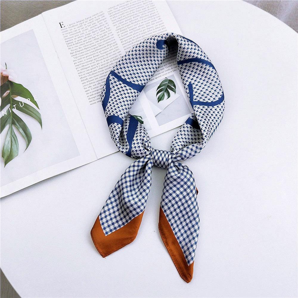 Модный декоративный шарф, повязка для волос, резинка для волос 70, маленький квадратный шарф, шелковый шарф, женский весенне-осенний универсальный маленький шарф, профессиональный шарф