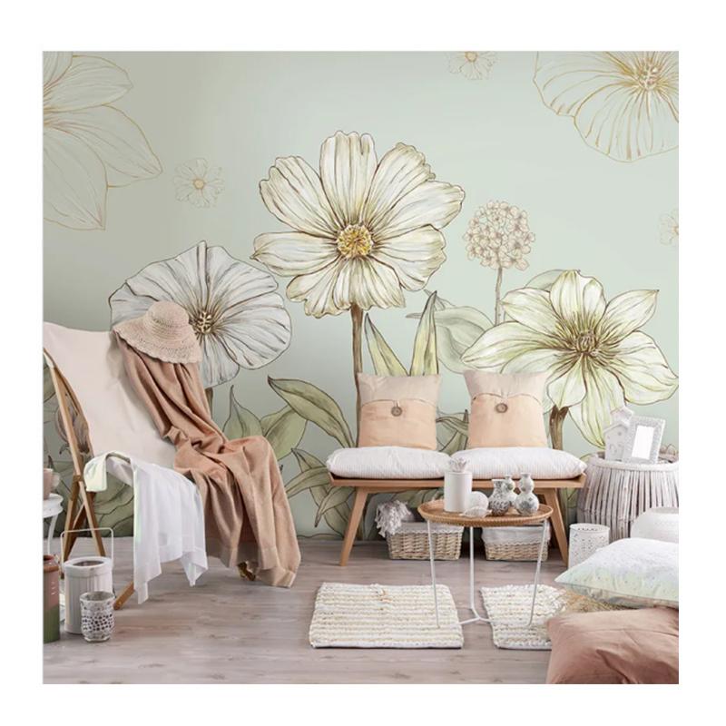 American Country Floral Wallpaper Bedroom Modern Wall Murals Living Room 3d Wall Papers Home Decor