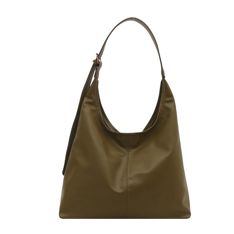 Large-capacity Commuting New Winter Popular 2025 Solid Color Simple Texture Casual Shoulder Underarm Tote Bag Women