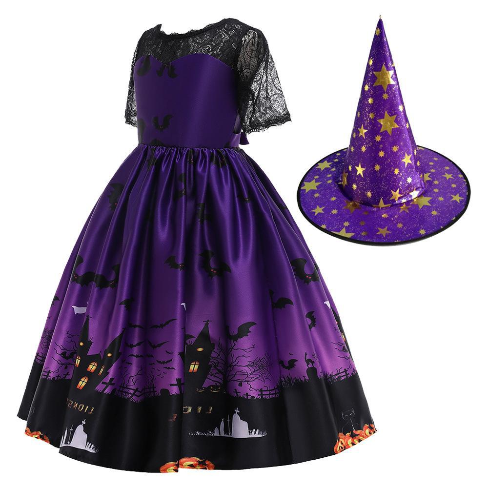 Новое платье на Хэллоуин для маленьких девочек, платье для крещения, черное кружевное платье принцессы для крещения младенцев, день рождения, свадьба, одежда для малышей, От 3 до 12 лет