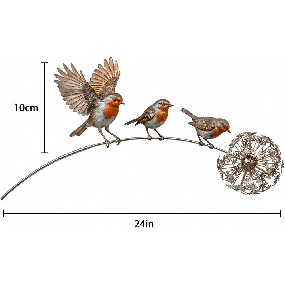 Weather Resistant Robin Garden Stake Metal Bird Plant Stake New Bird Garden Stake Patio Decor