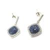 Les Trésors De Lily [L3732] - Silver Earrings 'Sissi' Blue White Silver (rhodium-plated) - 20x9 Mm