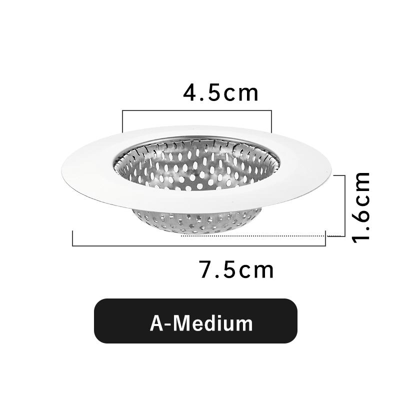 Фильтр-сифон для кухонной металлической мойки, сетчатый фильтр из нержавеющей стали, слив для пищевого шлака, слив для душа в ванной, улавливатель волос