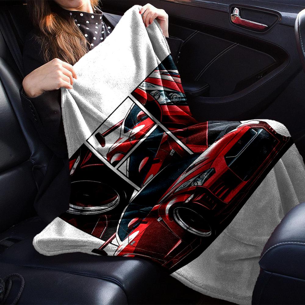 Racing Theme Printed Blanket - Perfect for Couch, Bed, Travel & Outdoor Use | Machine Washable, Cozy & Durable.