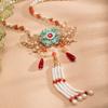 Pearl Horse Face Skirt Necklace Tang Ming Song Dynasty Long Tassel Necklace  Decoration
