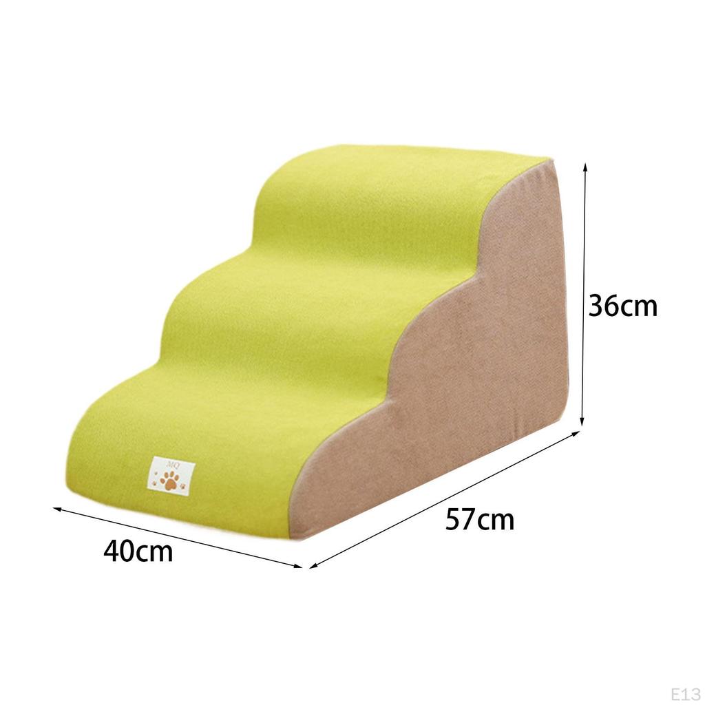 Лестница для собак, наклон 35 градусов, ступеньки для домашних животных, для внутреннего использования, портативная, с мягким нескользящим дном, легкая, моющаяся