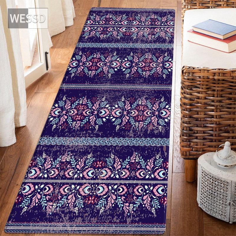 Ретро ковер с персидским принтом для спальни в этническом стиле, кухонный коврик, нескользящий ковер в стиле бохо, Runenr, коврик для прихожей, ковер для гостиной, Марокко