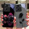 Красная Луна Розовое Дерево Для Xiaomi Redmi 13C Note13 12 Pro Plus 5G Note 9 13T Pro POCO X6 F5 F6 Черный Чехол из Закаленного Стекла