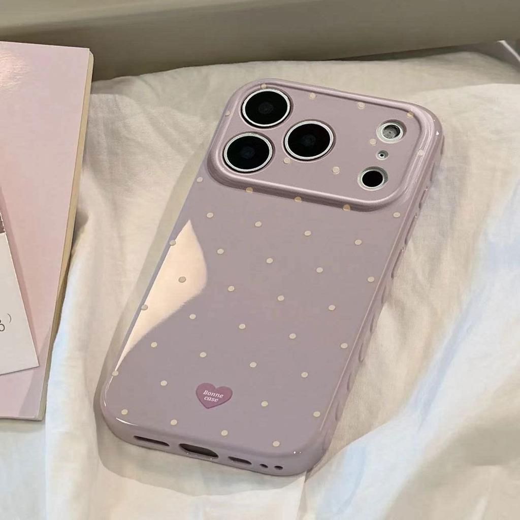Simple polka dot love is suitable for Apple 11promax mobile phone case bubble heart Huawei pura11 Xiaomi 11vivo