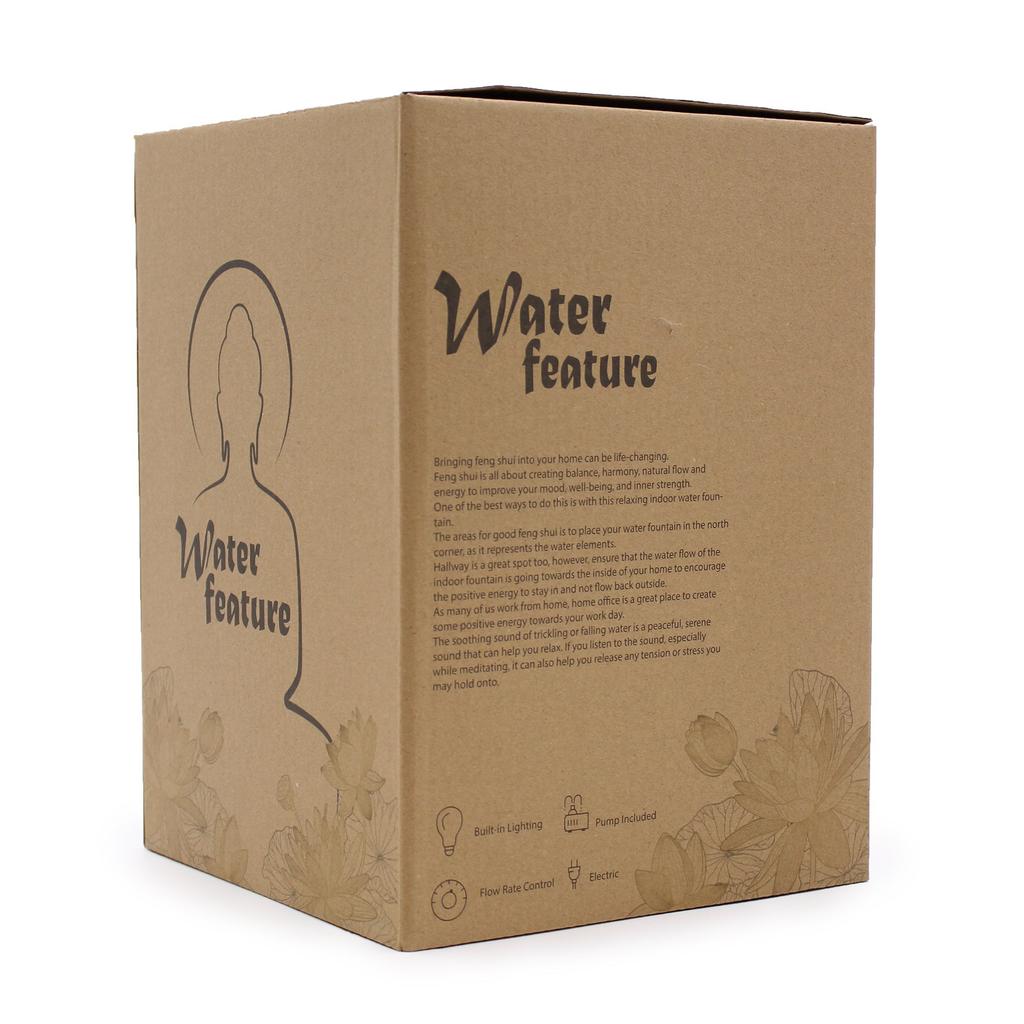 Tabletop Fountain 30cm Golden Buddha Vitarka Mudra
