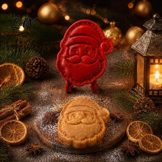 Baking Gifts for Enthusiasts Christmas Hand Press Pie Mold, Plastic Pastry Dough Handmade Neatly Cut Cookie Cutters DIY Holiday Treats