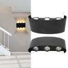 6W LED Wall Light Aluminium Black Shell Warm Light Up Down Lighting Decoration Wall Lamp AC85‑265V