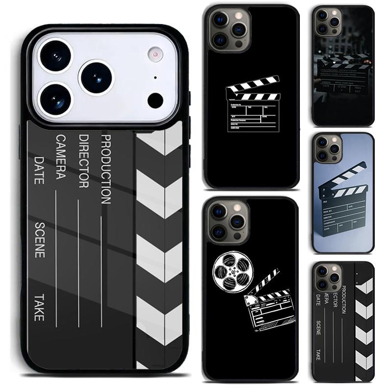 Clapperboard Phone Case For iPhone 17 16 15 14 13 12 11 Pro Max Plus 17Air Soft Silicone Cover