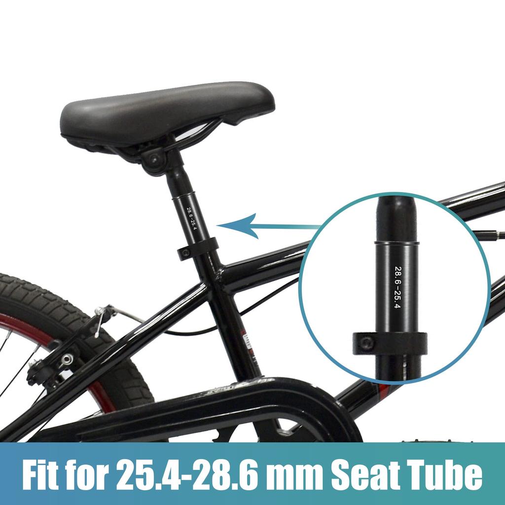 X AUTOHAUX Bike Seatpost Tube Adapter Seatpost Reducing Sleeve Adapter Aluminum Alloy Mm Black 25.4 - 28.6