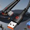 120 Вт USB-кабель Type C с углом поворота 90 градусов для быстрой зарядки мобильного телефона Xiaomi Redmi Huawei Mate 40 30, шнур для зарядки телефона