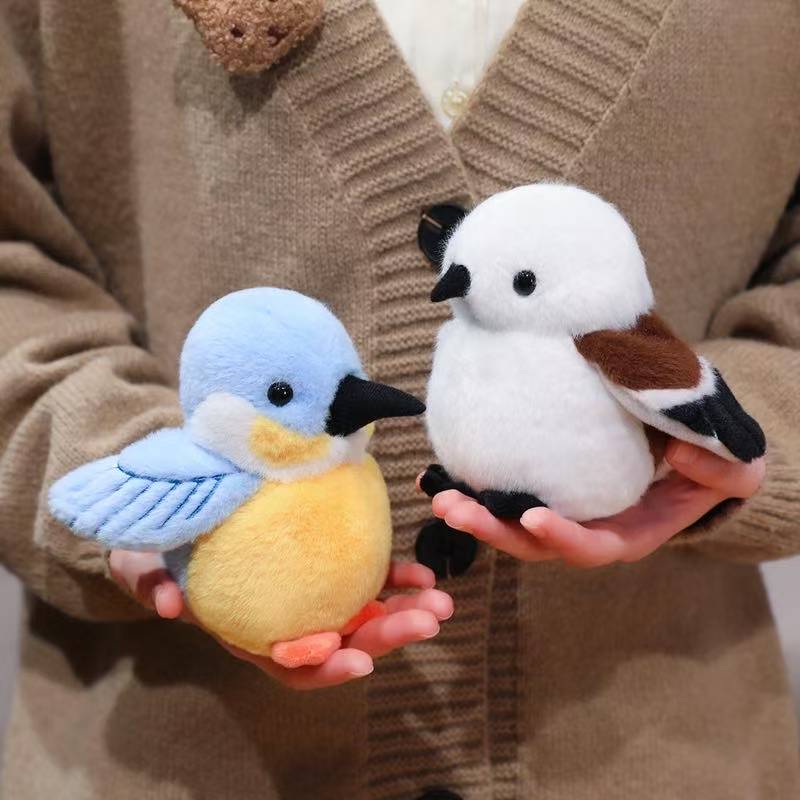12cm Simulation Bird Doll Kawaii Stuffed Plush Toy Doll Cartoon Anime Cute Gift Doll for Children's Birthdays and Holidays