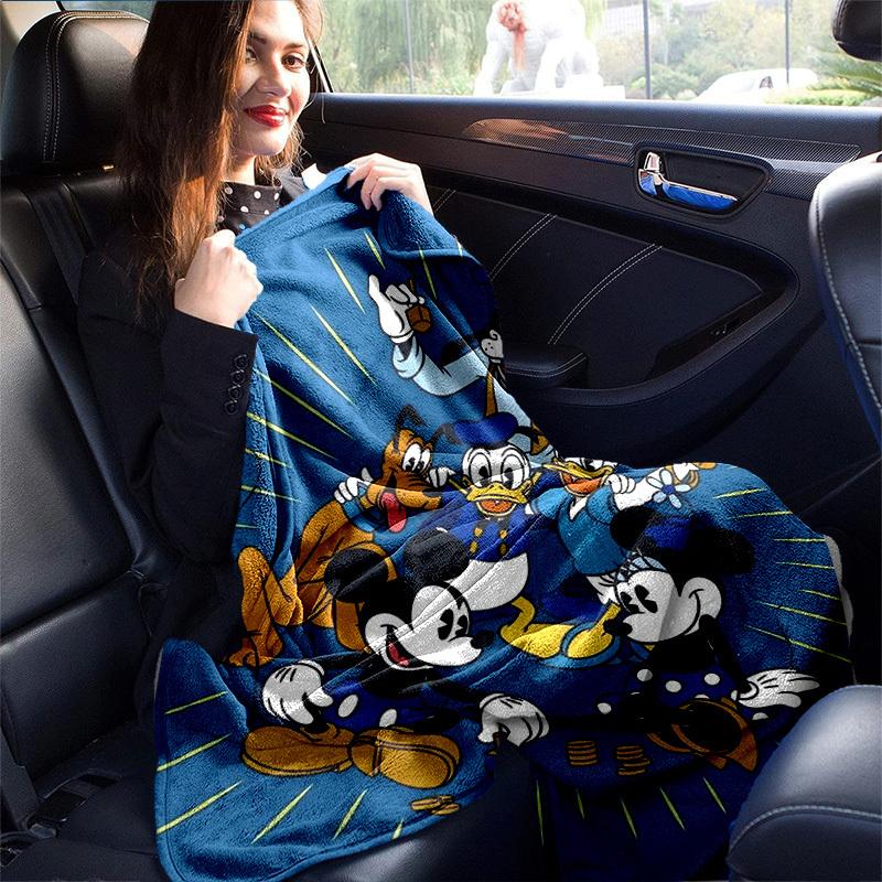 1pc. Disney Characters Plush Blanket - Cute Mickey Mouse, Minnie Mouse, Donald Duck, Goofy, Pluto - Soft Throw Blanket for Home Office Outdoor Gift