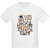 CafePress Я люблю кошек Футболка для подростков и детей Хлопковая футболка(1)