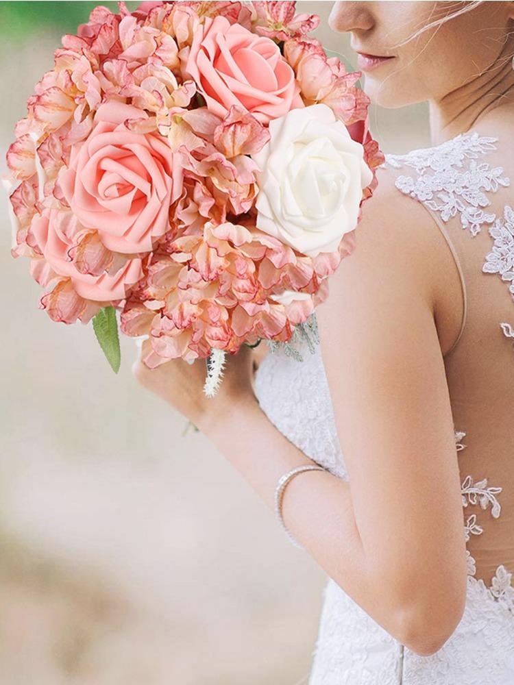 4 шт. Большие винтажные сушеные гортензии из шелка Искусственные цветы Поддельные цветы Свадебные украшения для церемонии Центральные украшения Цветочная композиция Цветочная композиция