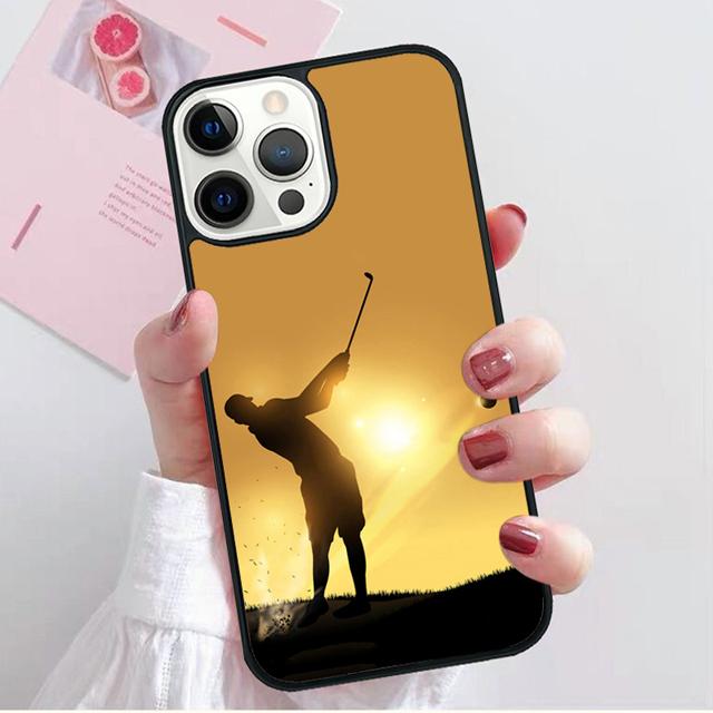 ЧЕХОЛ ДЛЯ ТЕЛЕФОНА GOLF GOLFER GOLFING SUNSET Для iPhone 17 Air 16 15 14 Plus 11 Pro Max 13 Pro Max 12 Max Coque