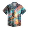 Гавайская рубашка для мужчин, мужские винтажные рубашки для боулинга на пуговицах, летняя пляжная рубашка с коротким рукавом