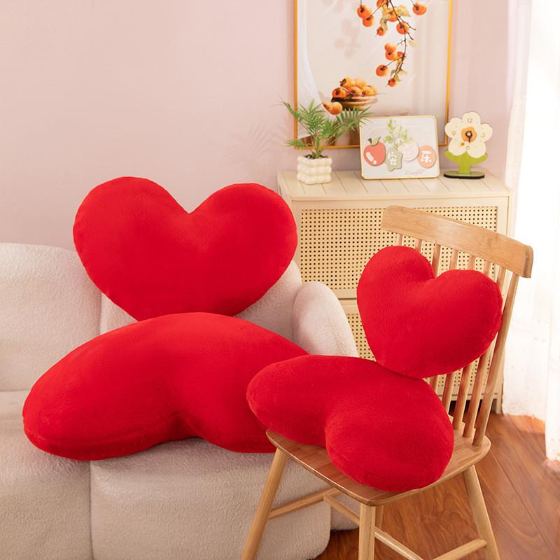 Heart Shape Plush Pillow With Pp Cotton Fill For Romantic Gift And Home Decor